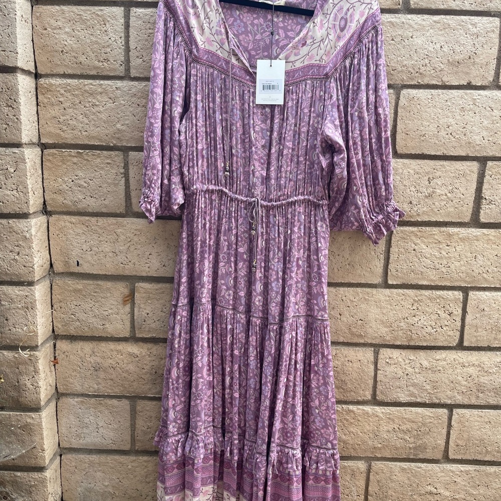 ❌SOLD❌ Spell Dahlia Mulberry Dress - Picture 5 of 8